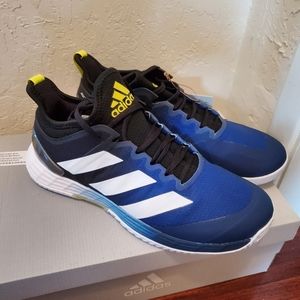 Adidas Adizero Ubersonic 4 M Tennis Shoes MEN SIZE 9.5. Black Blue Gray Red